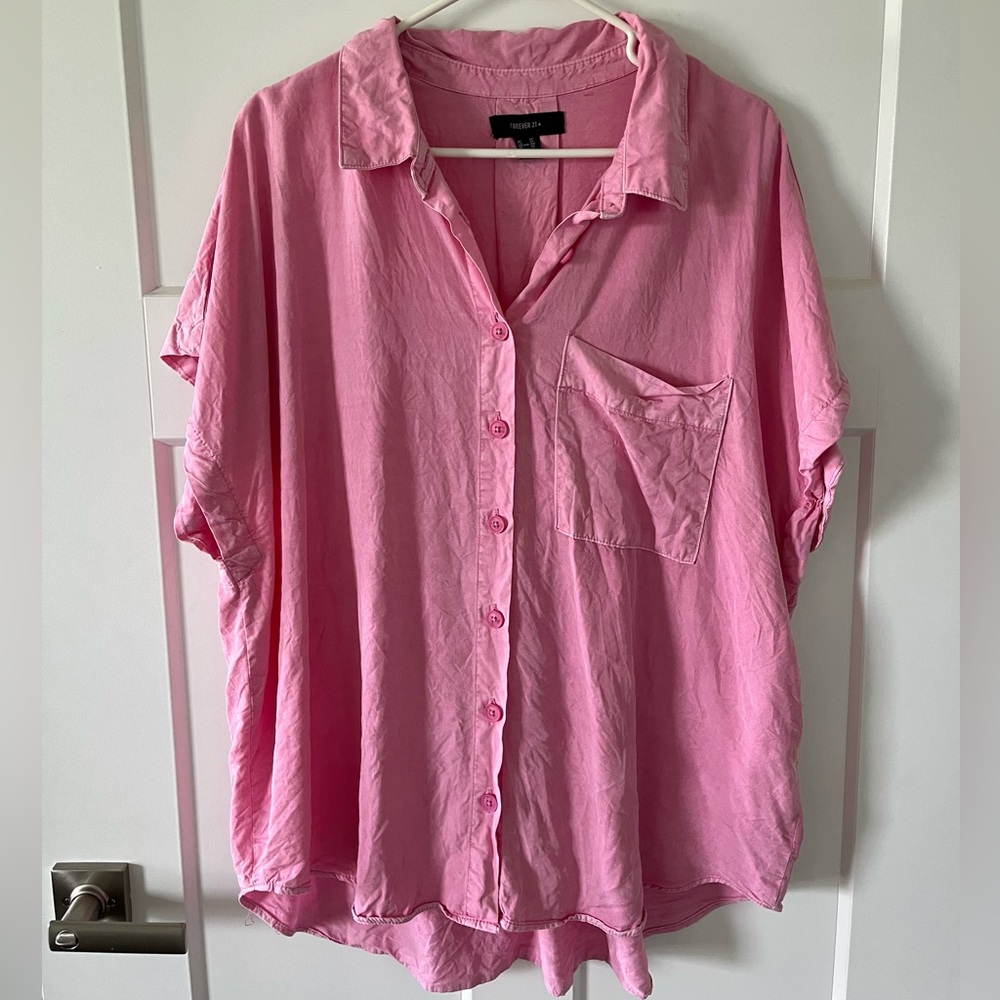 Pink Button Up Tunic